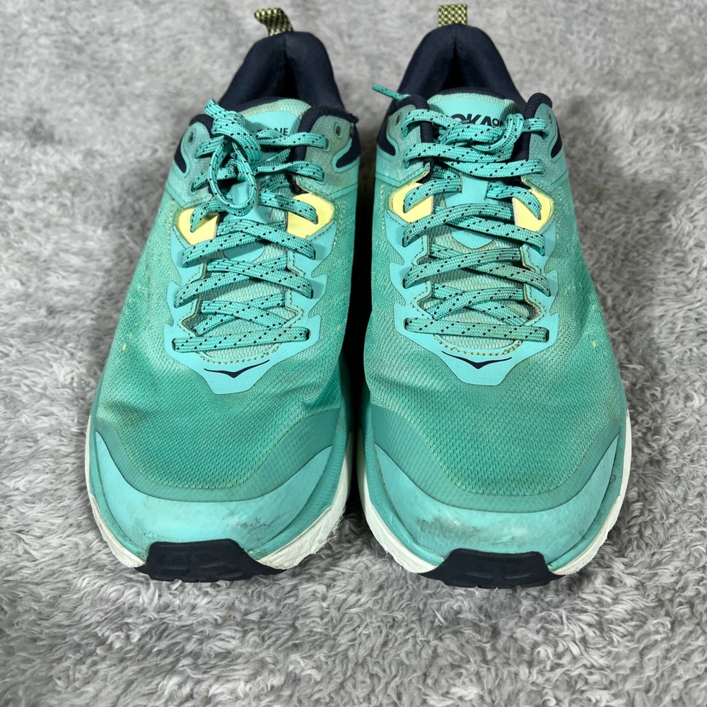 Hoka One One Challenger ATR 5 Womens 11 Teal Yellow Trail‎ Running Shoes 1106512